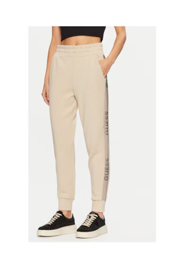 GUESS Pantaloni sport slim fit cu detaliu logo