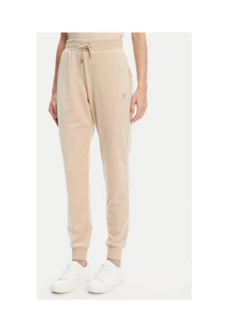 GUESS Pantaloni uni cu mansete
