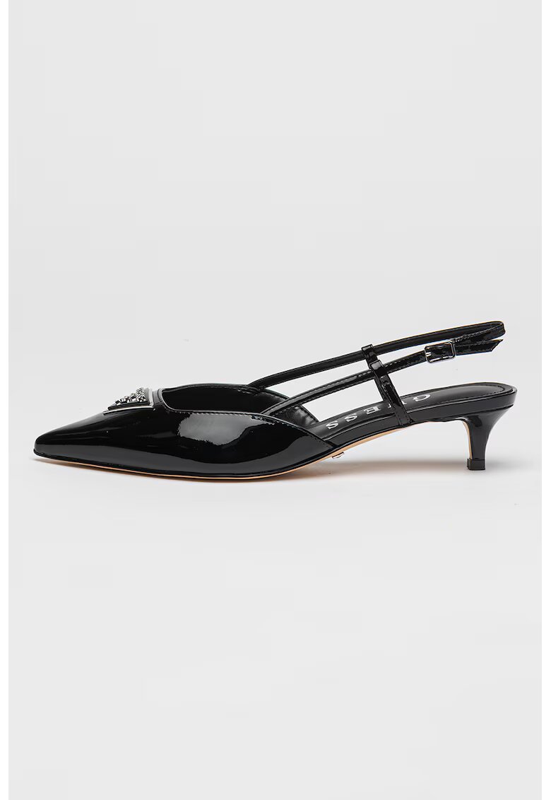 GUESS Pantofi din piele ecologica cu toc kitten - Negru