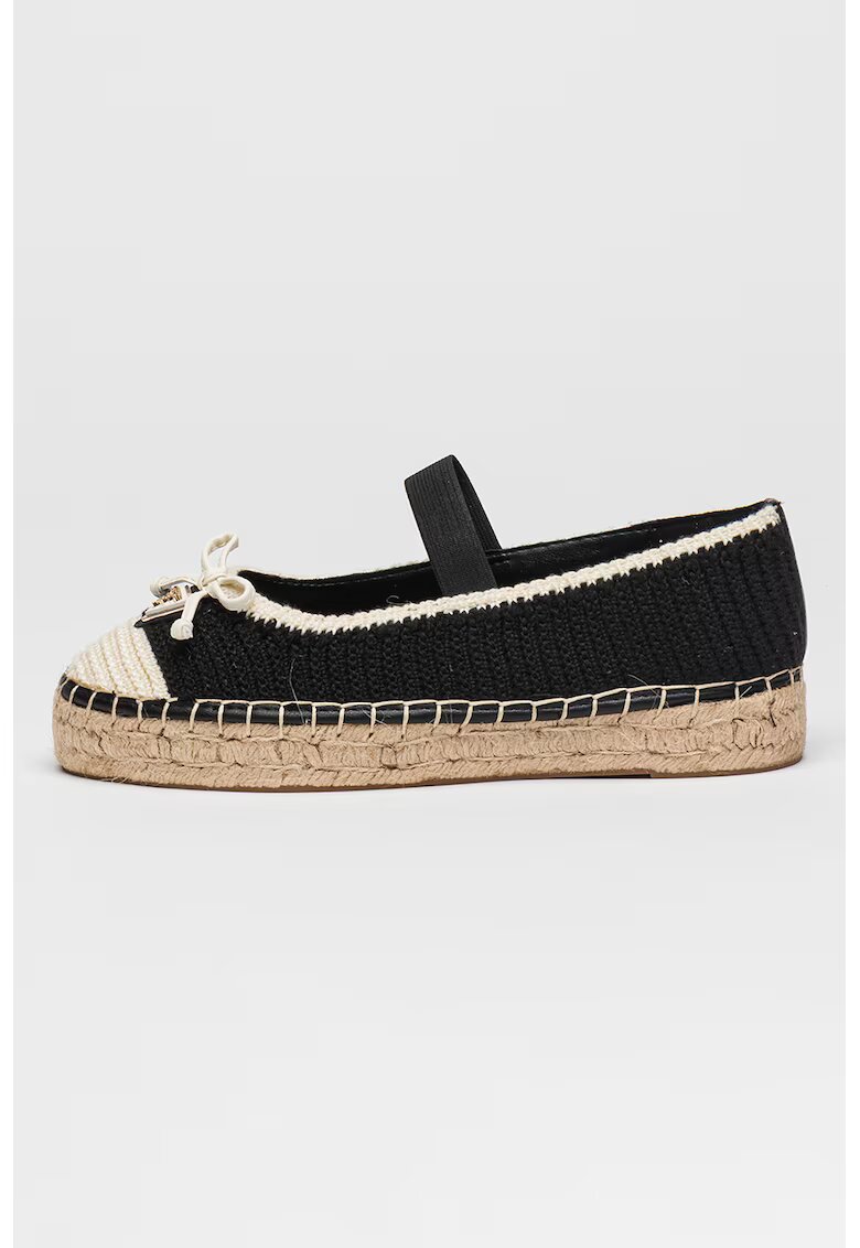 GUESS Pantofi loafer din material textil cu elastic - Maro nisip