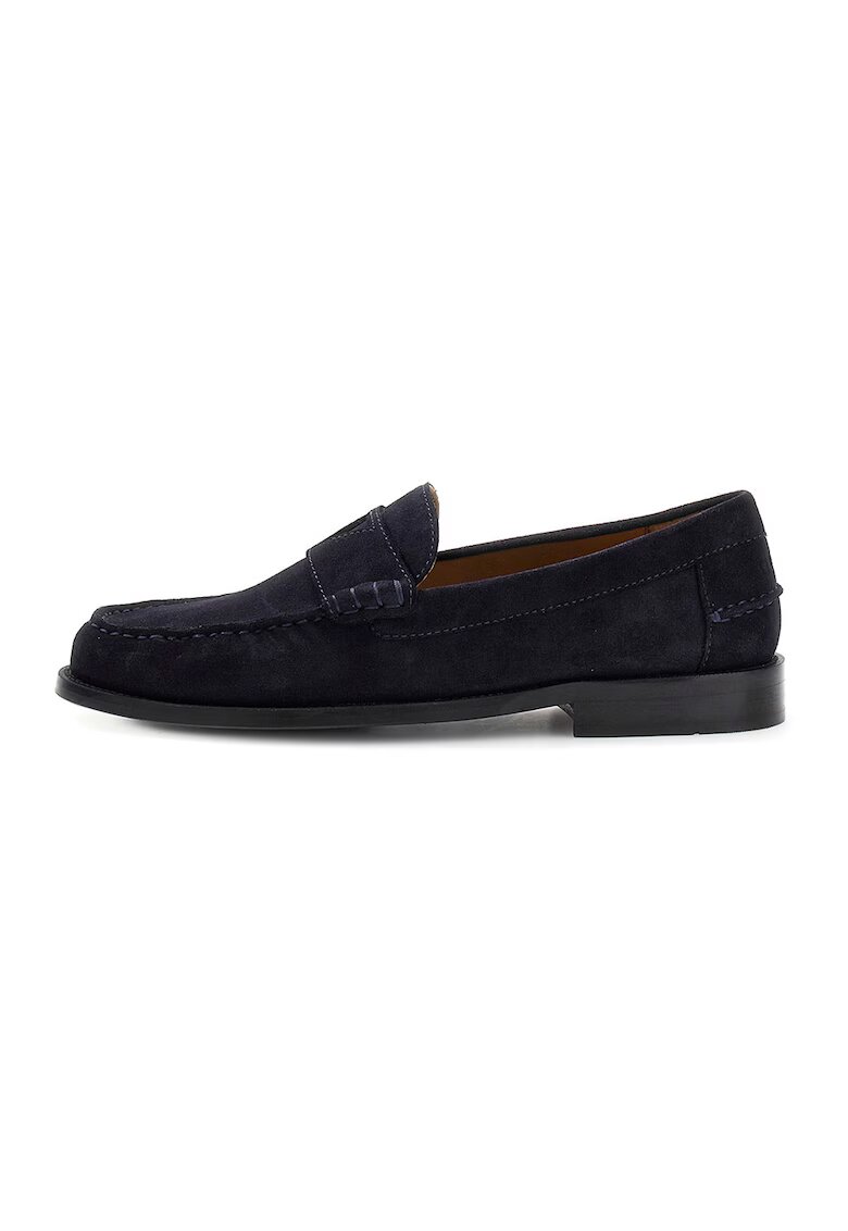 GUESS Pantofi loafer din piele intoarsa - Albastru ultramarin