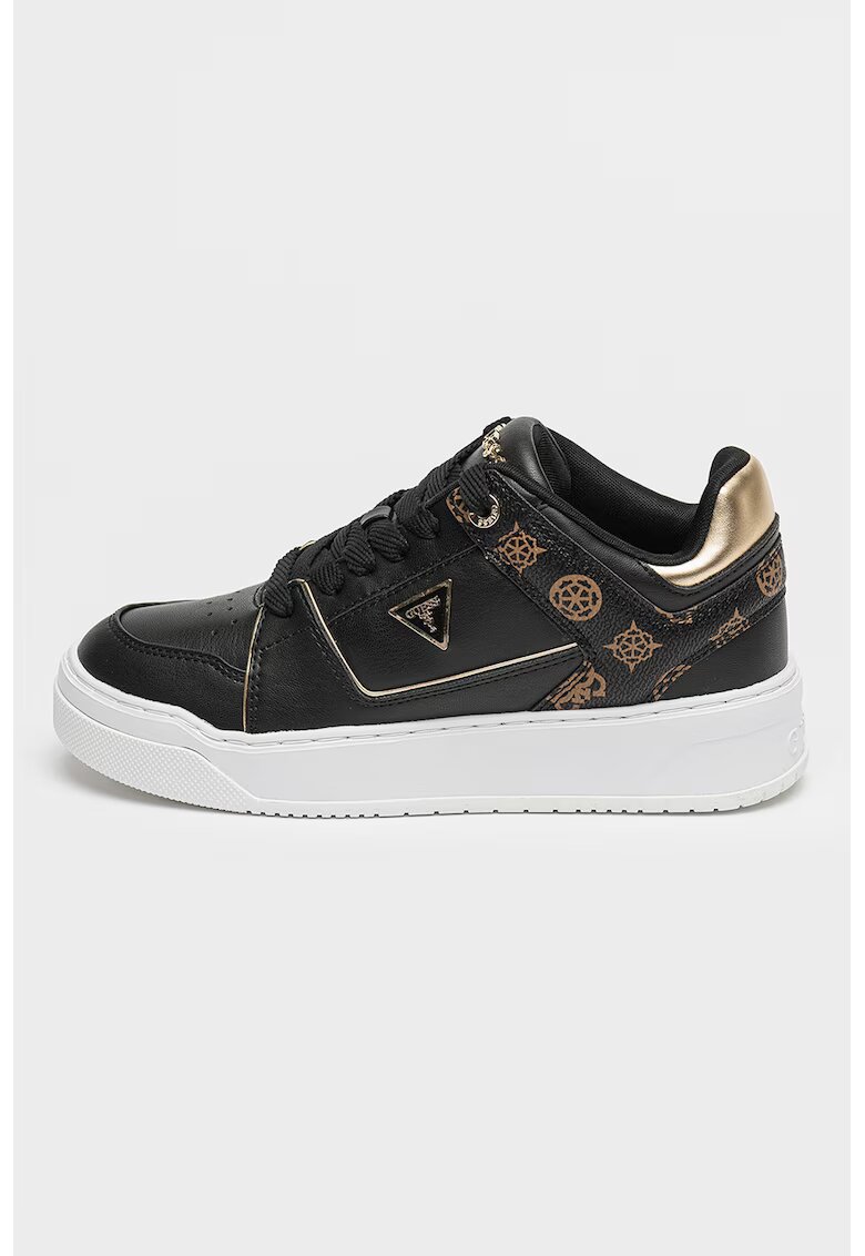 GUESS Pantofi sport cu imprimeu logo - Auriu/Negru