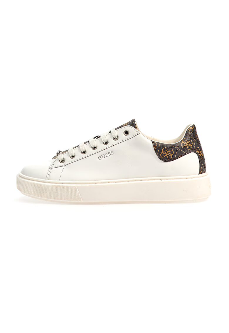 GUESS Pantofi sport cu insertii de piele - Alb murdar