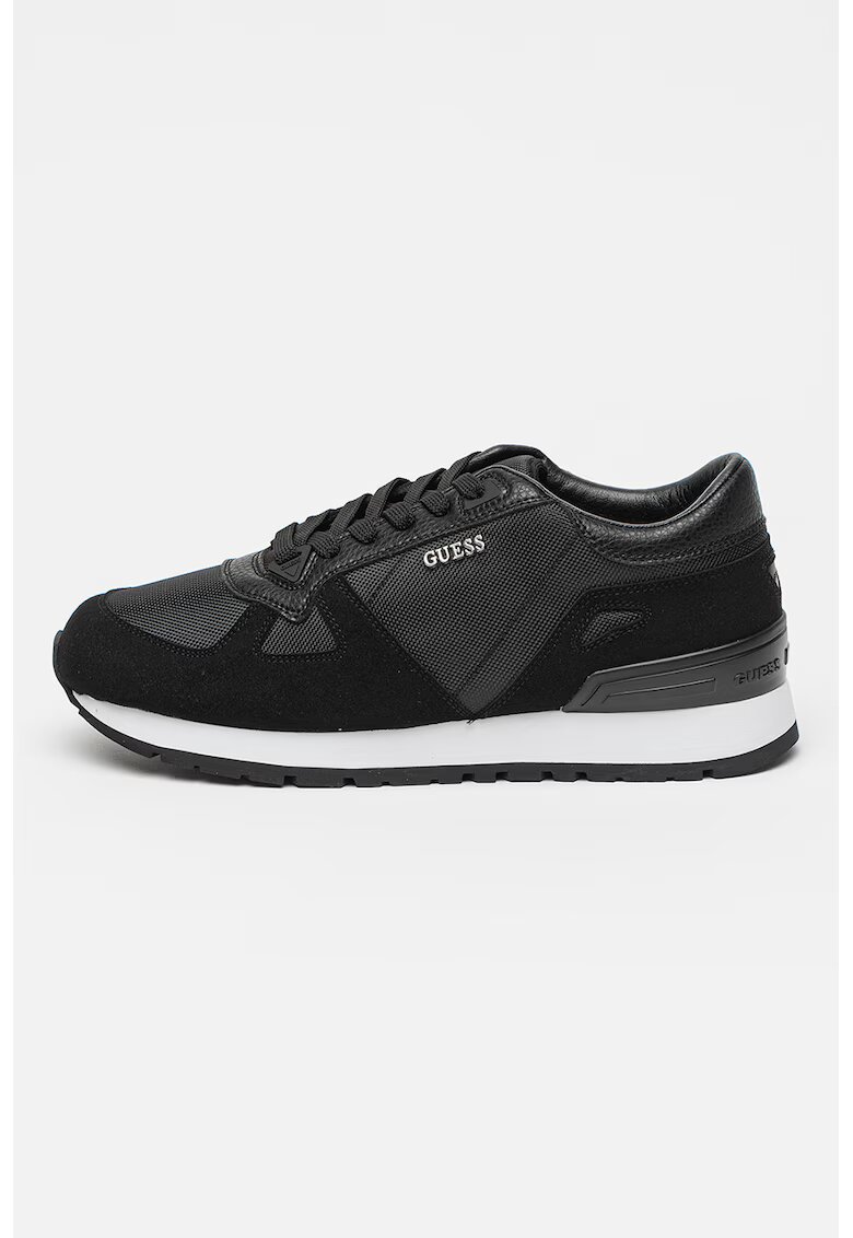GUESS Pantofi sport cu insertii de piele intoarsa - Negru