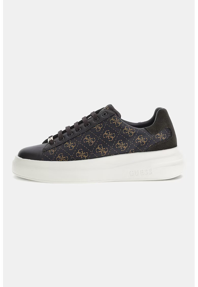 GUESS Pantofi sport cu logo - Maro inchis