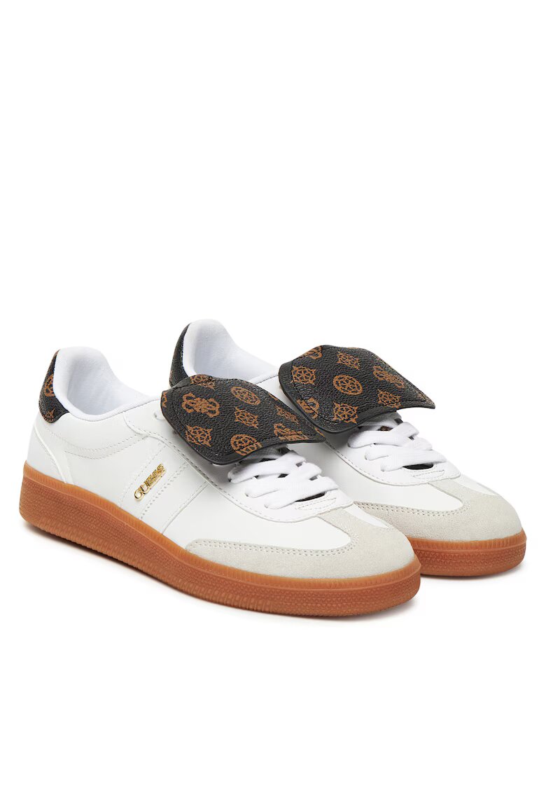 GUESS Pantofi sport dama - WHIBR FLTOLE ELE12 - piele ecologica - alb