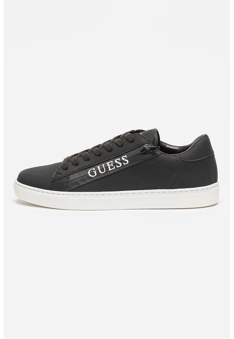 GUESS Pantofi sport de piele ecologica cu logo si fermoar - Negru