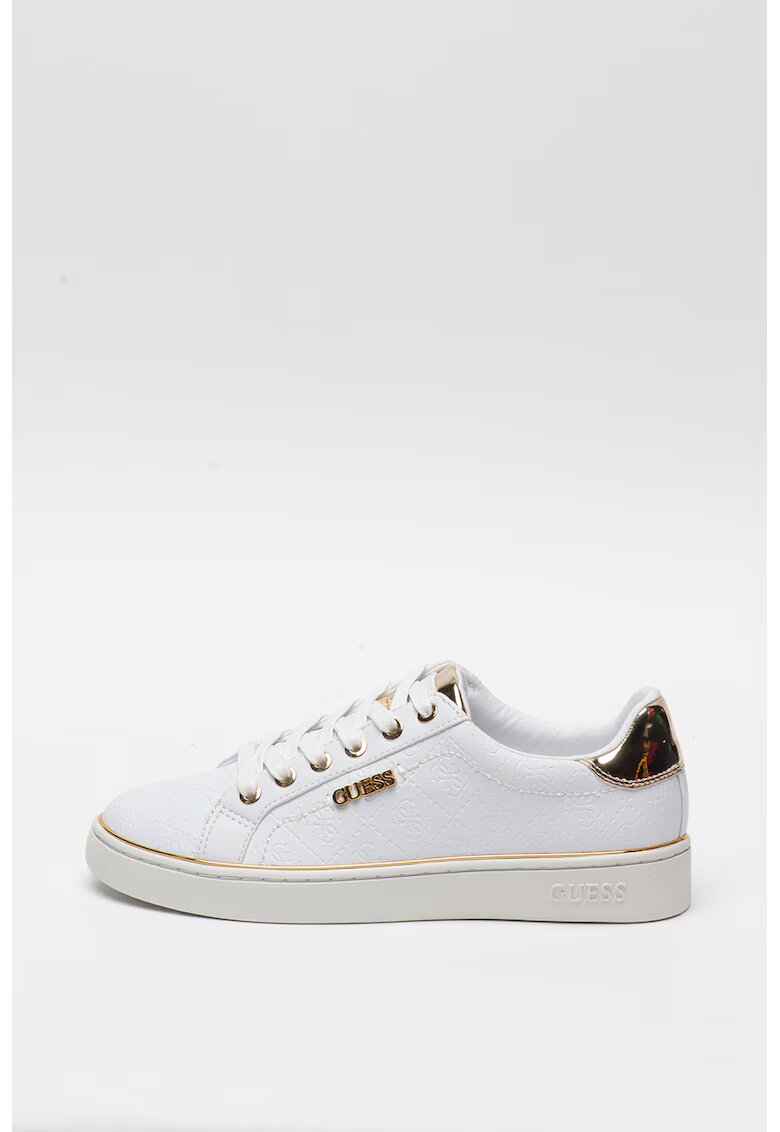 GUESS Pantofi sport de piele ecologica - cu monograma