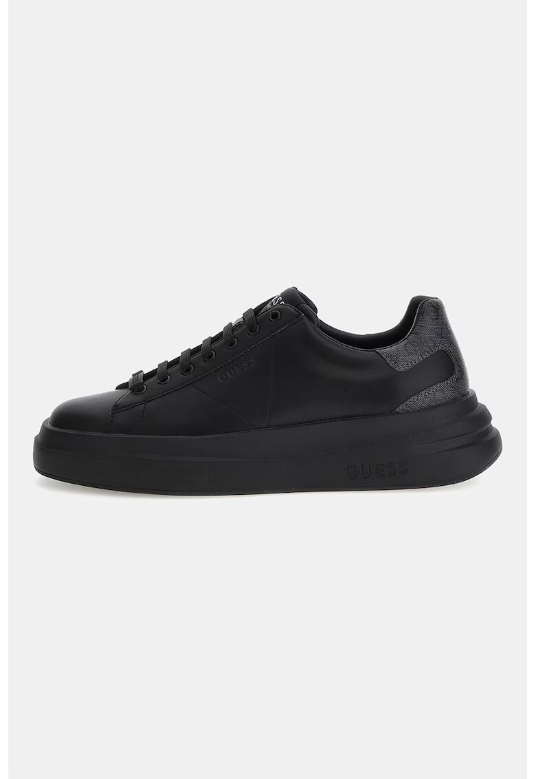 GUESS Pantofi sport de piele ecologica si piele - Negru