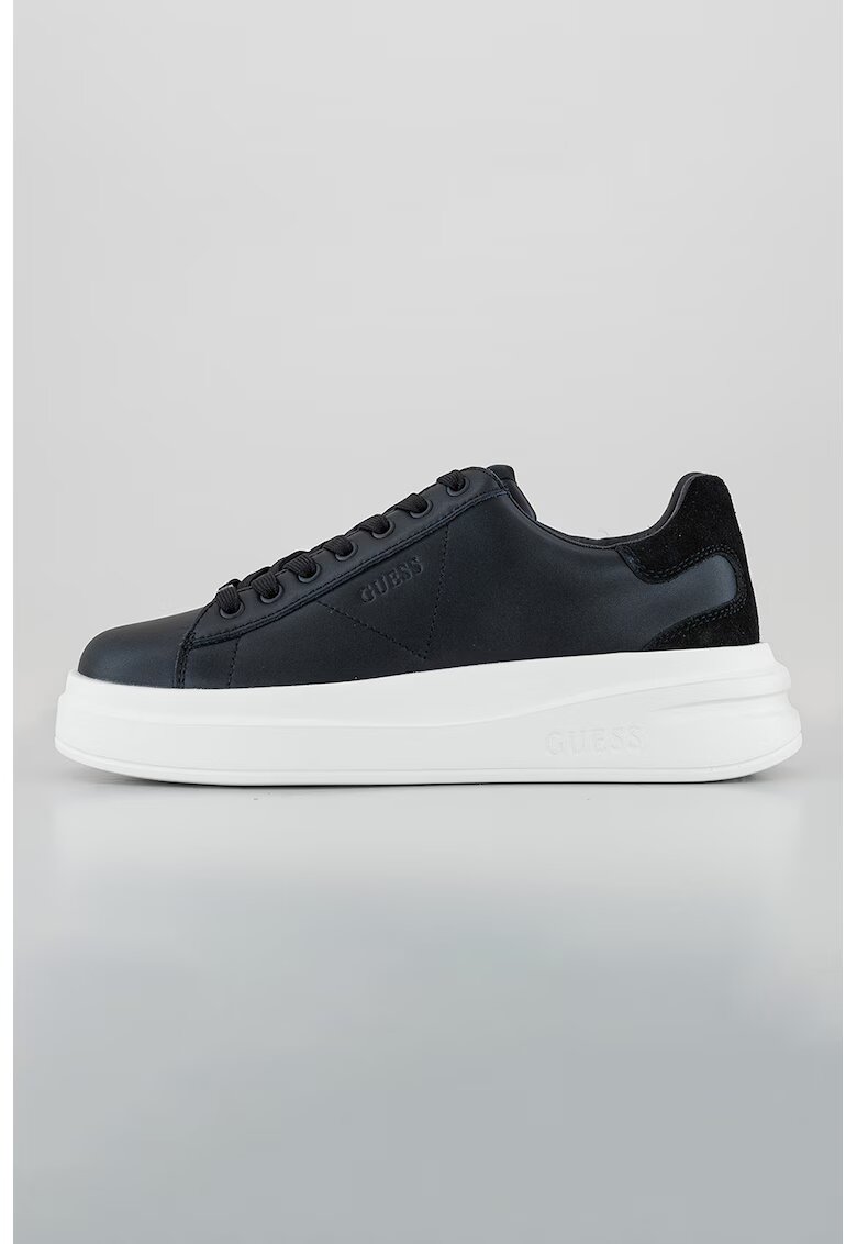 GUESS Pantofi sport de piele Elbina - Negru