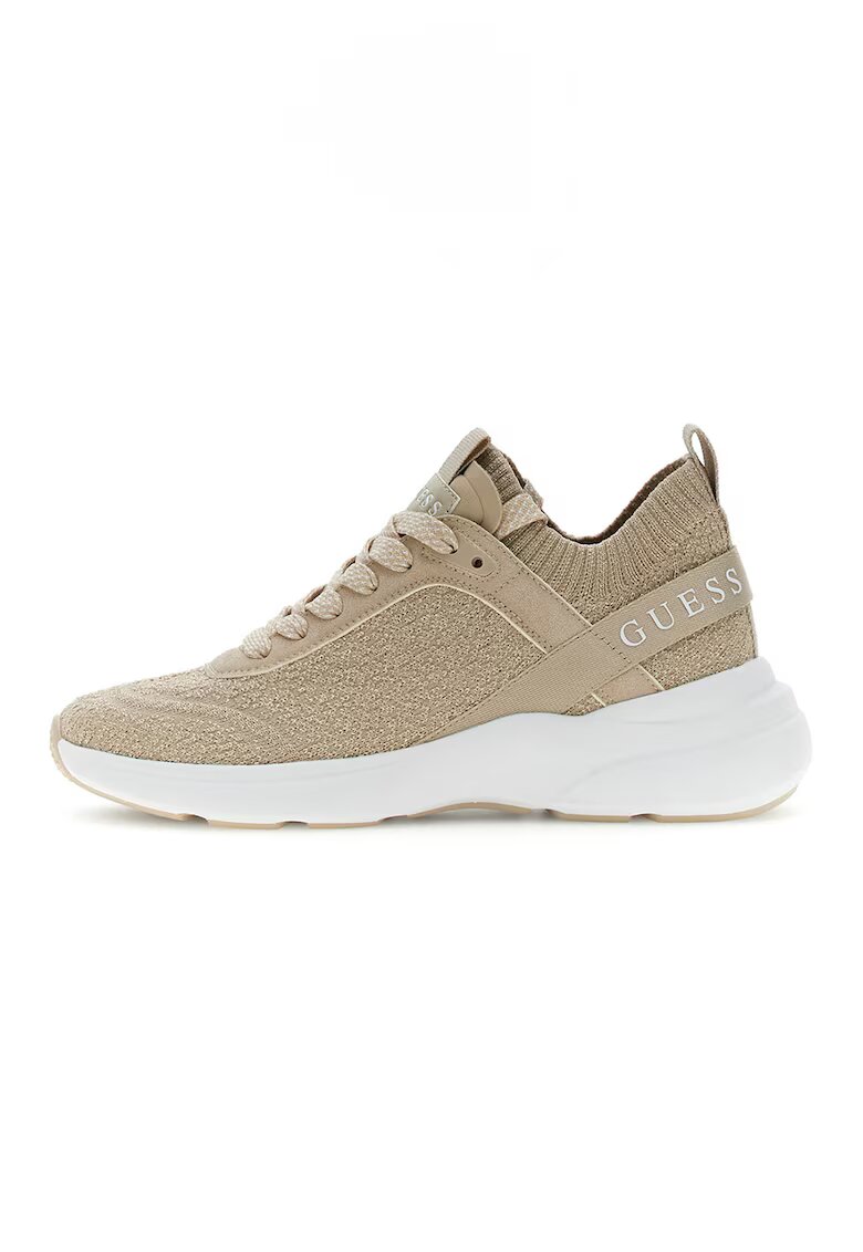 GUESS Pantofi sport din material textil cu talpa demi-wedge - Bej