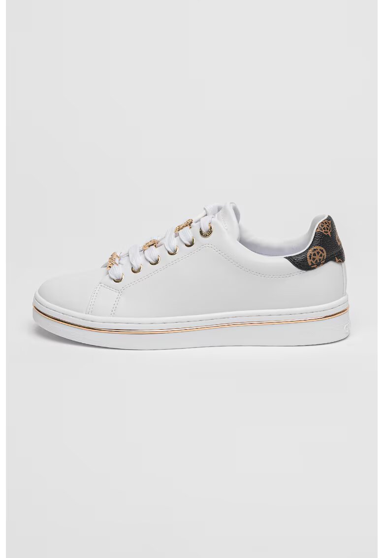 GUESS Pantofi sport din piele ecologica cu model logo - Alb