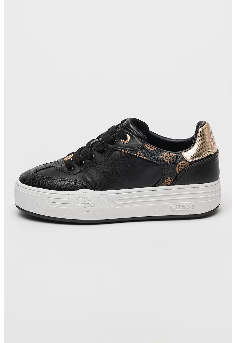 GUESS Pantofi sport din piele ecologica cu model logo - Negru