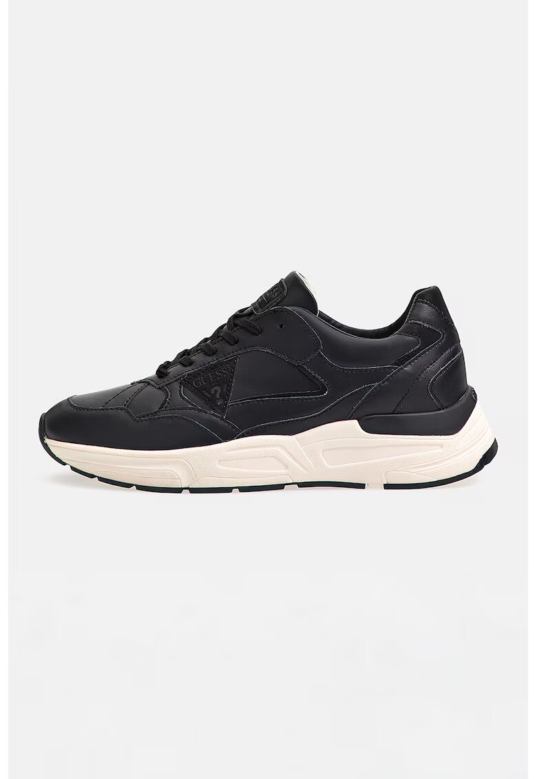 GUESS Pantofi sport din piele si piele ecologica Imola - Negru