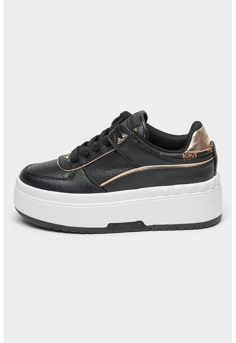 GUESS Pantofi sport flatform cu sireturi - Auriu/Negru