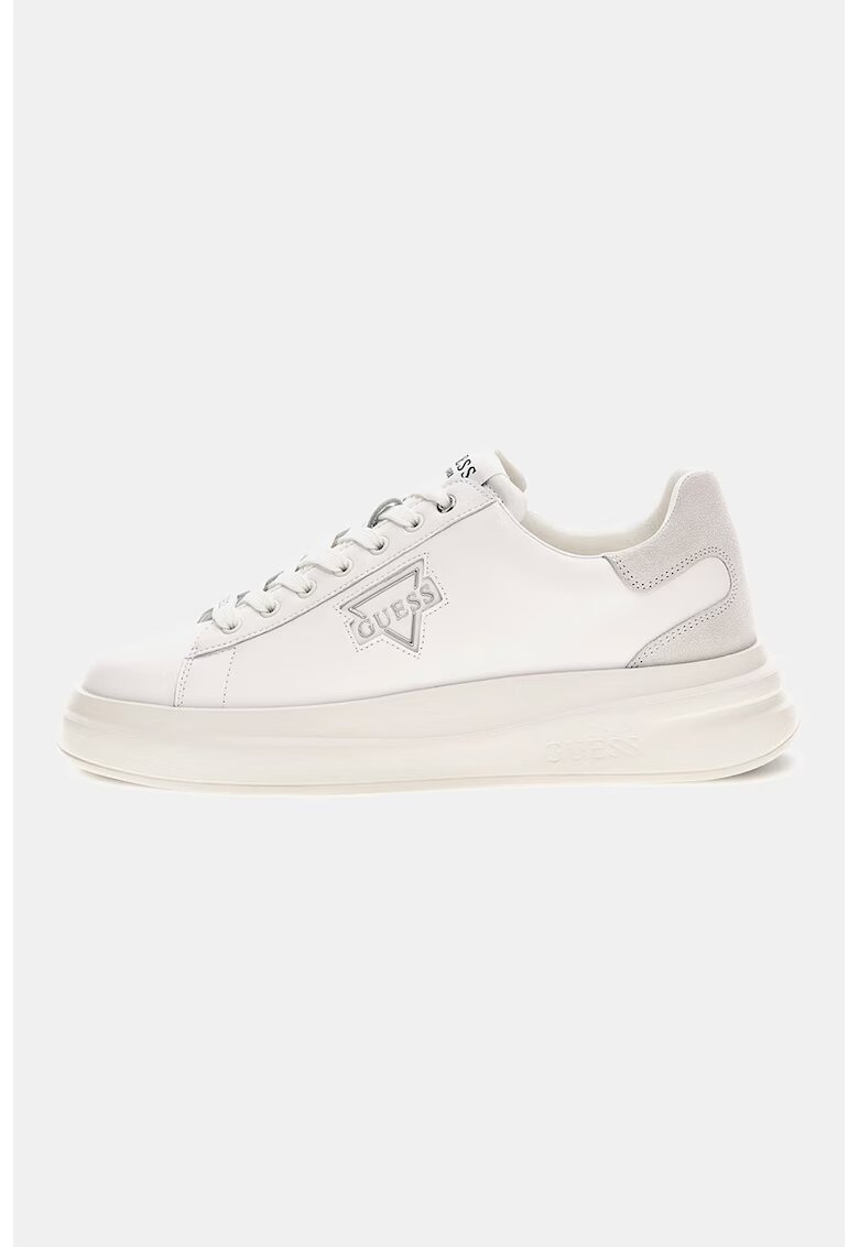 GUESS Pantofi sport flatform din piele cu imprimeu logo lateral - Alb