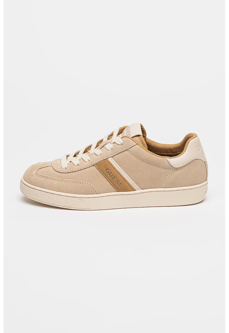 GUESS Pantofi sport low-cut de piele intoarsa - Bej