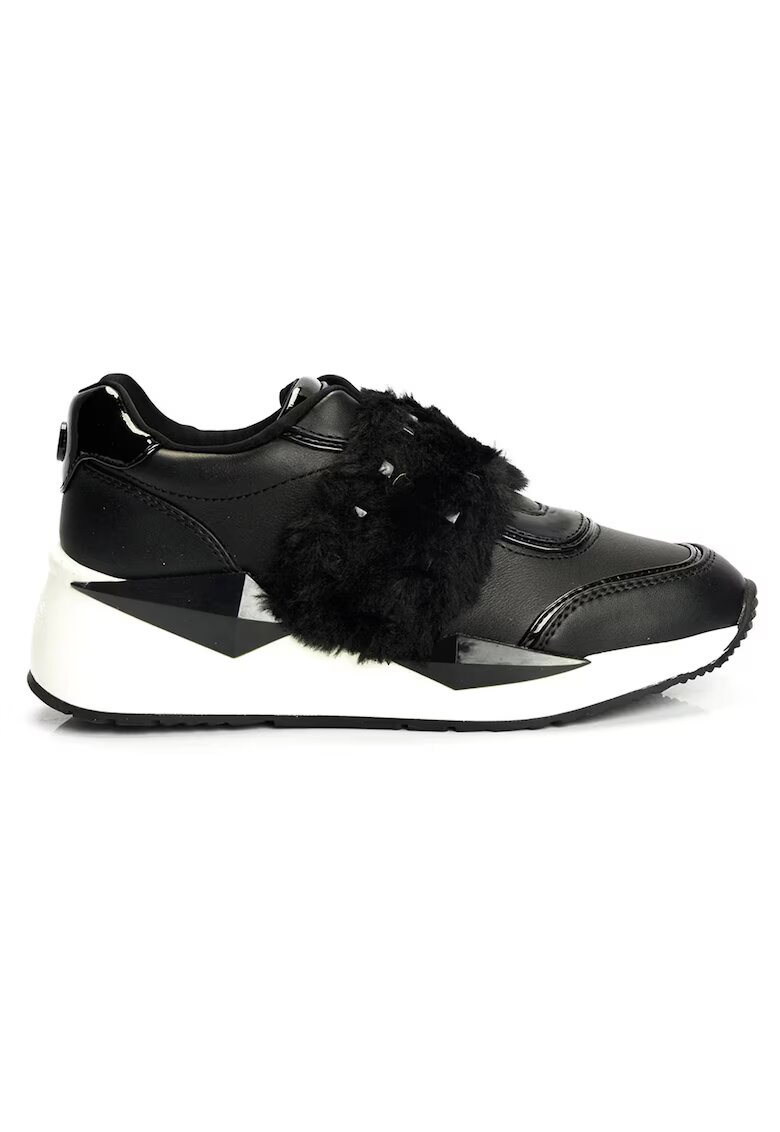 GUESS Pantofi sport wedge cu velcro pufos -