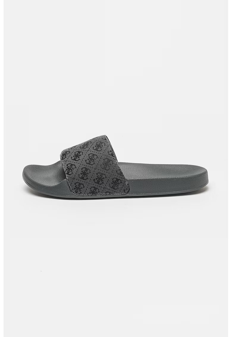 GUESS Papuci cu monograma - Gri inchis