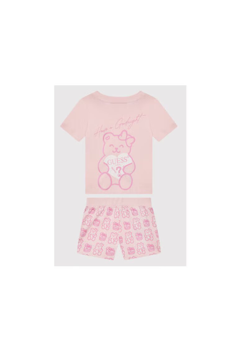 GUESS Pijama scurta din bumbac organic