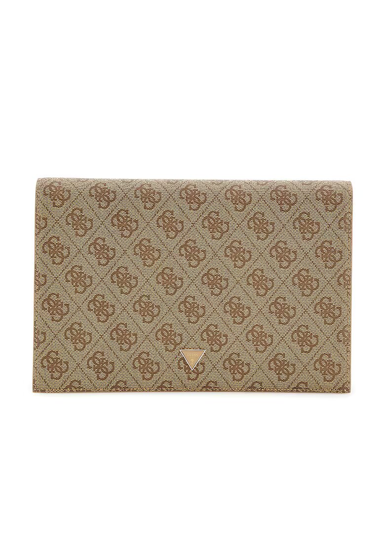 GUESS Portcart de piele ecologica Noreen - Maro nisip