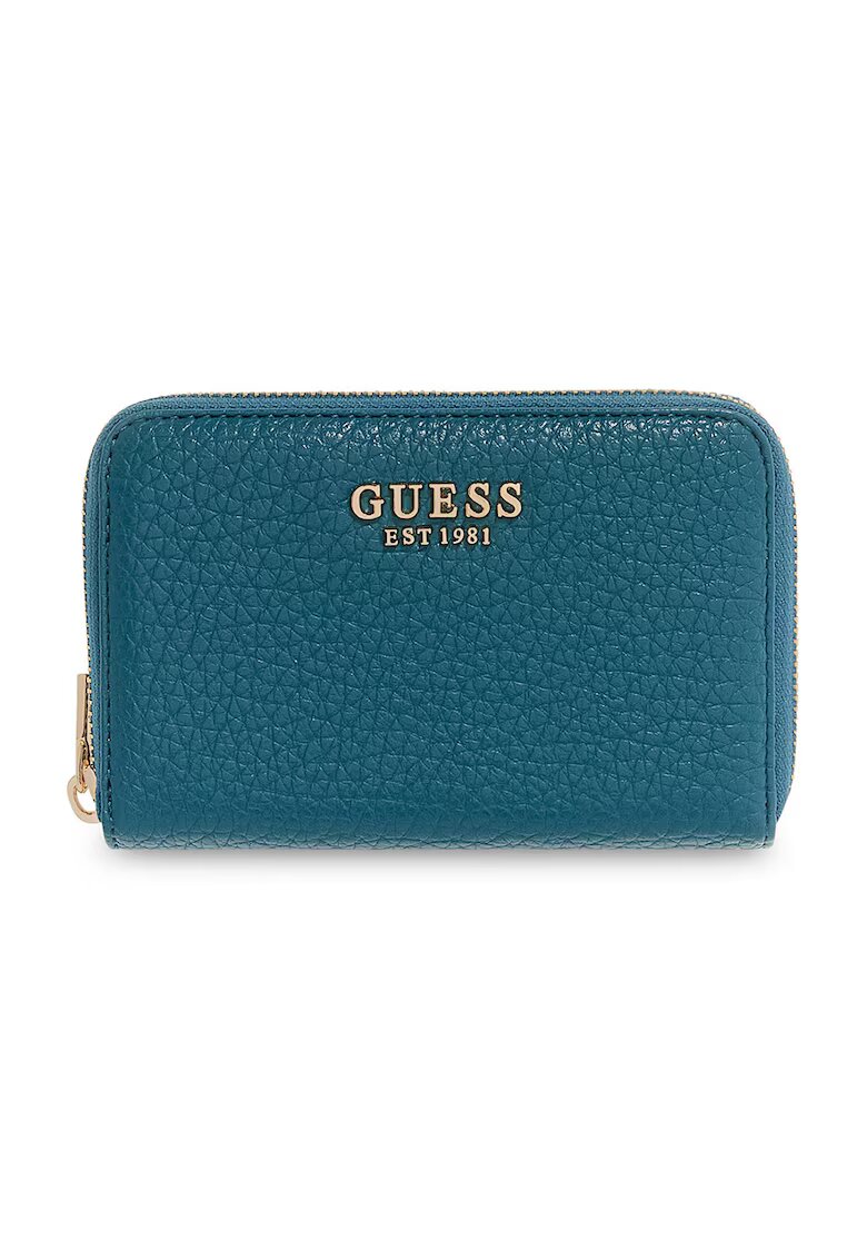 GUESS Portofel din piele ecologica Marsha - Albastru petrol