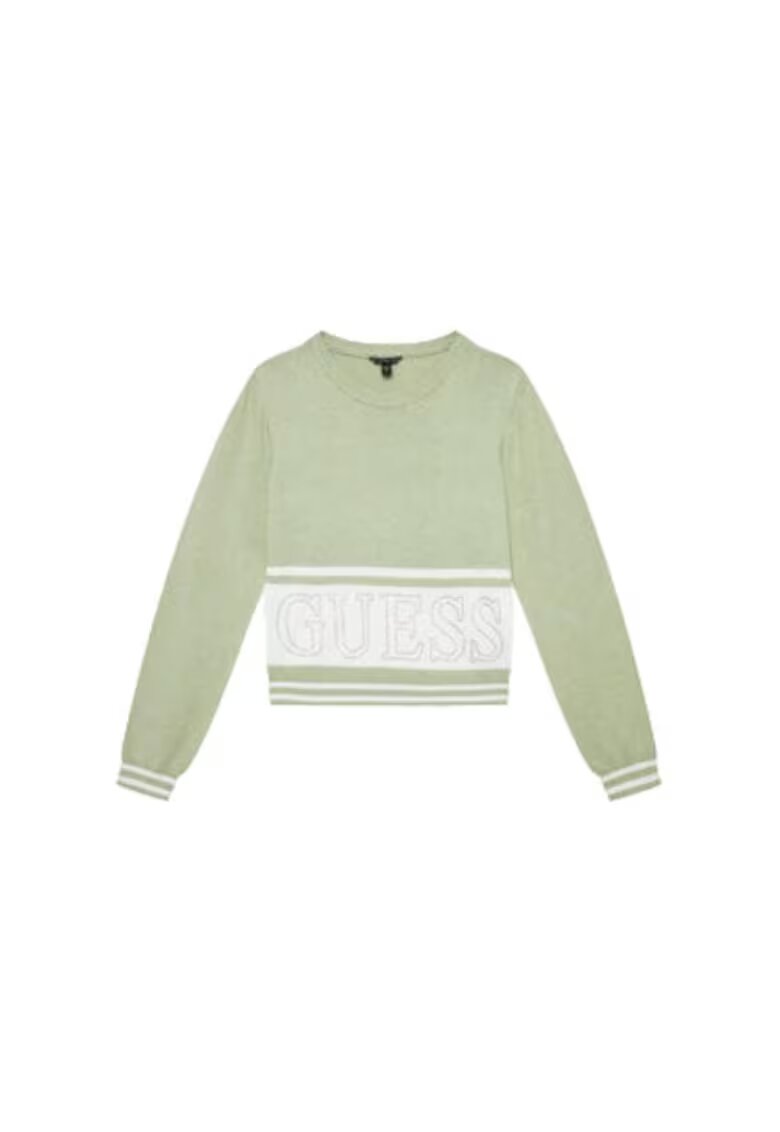 GUESS Pulover cu logo contrastant