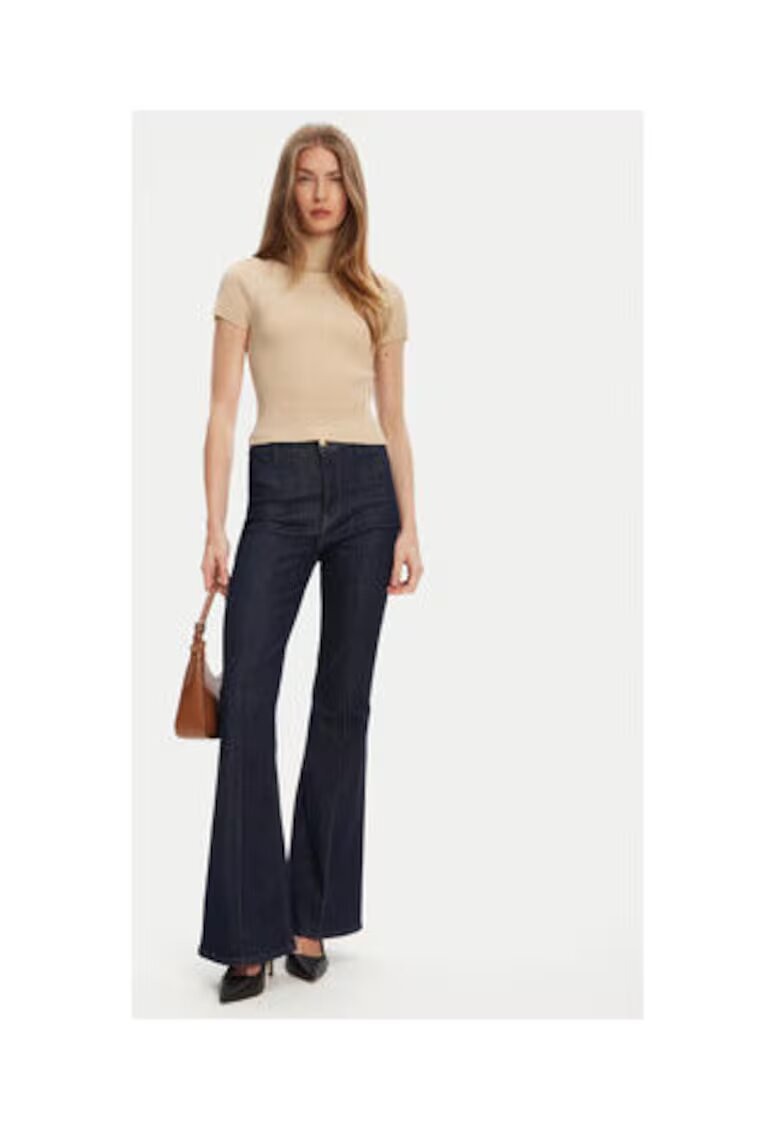 GUESS Pulover cu maneca scurta si aspect striat