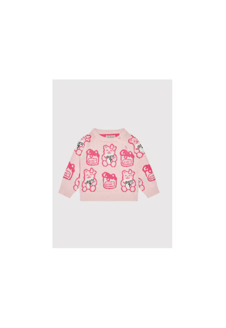 GUESS Pulover cu model din bumbac organic