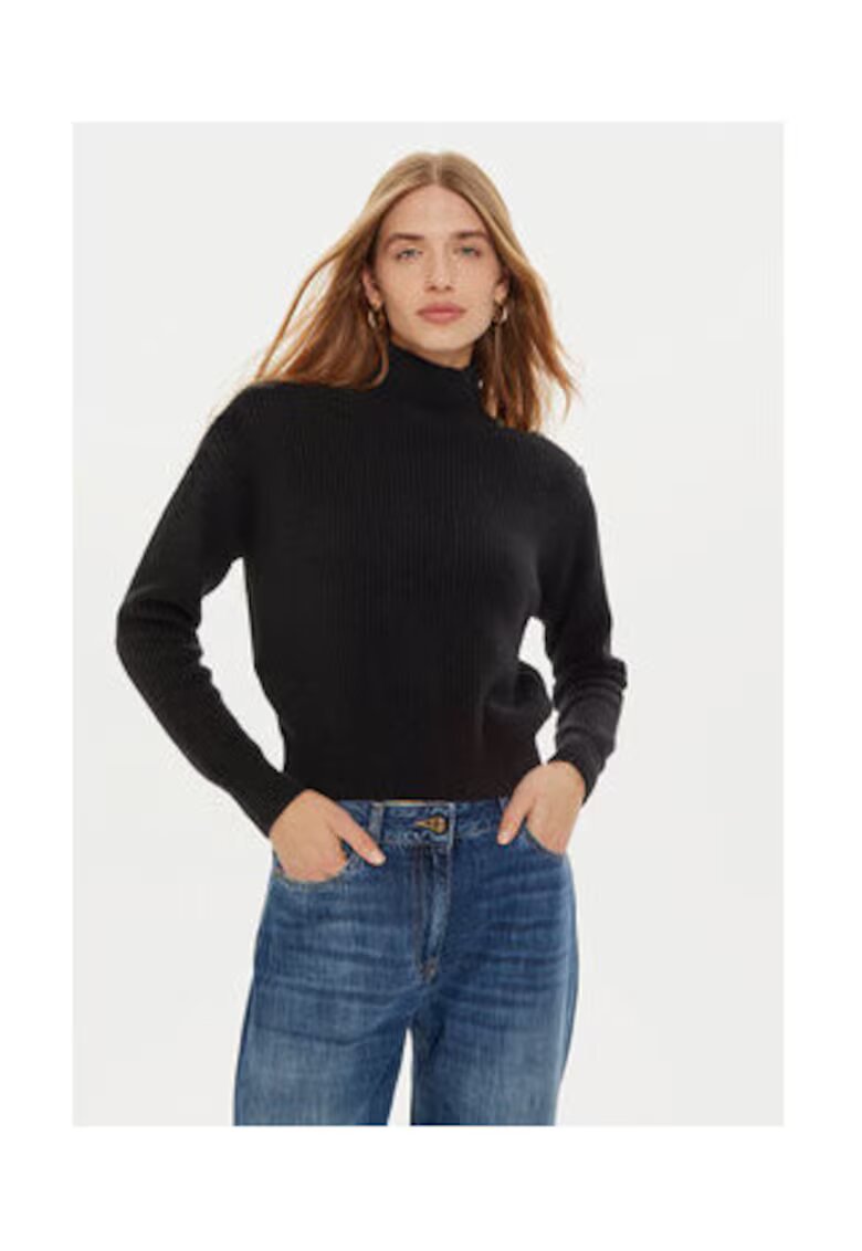GUESS Pulover din amestec de lana cu guler inalt