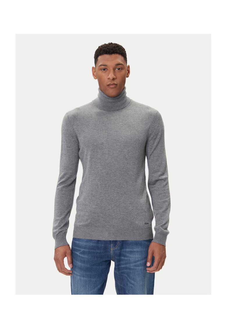 GUESS Pulover pentru barbati - cu guler inalt - gri