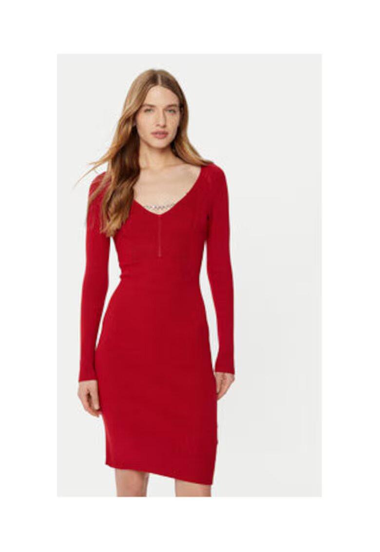 GUESS Rochie bodycon - cu decolteu in V