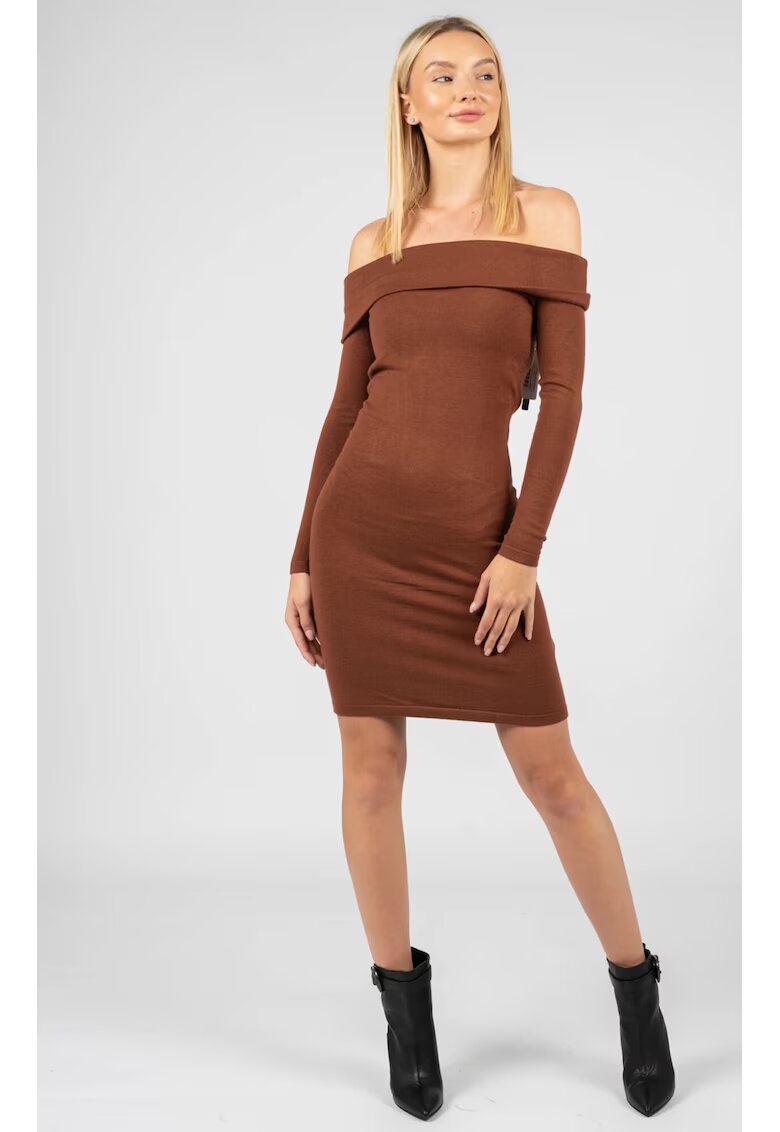 GUESS Rochie bodycon cu decolteu pe umeri -