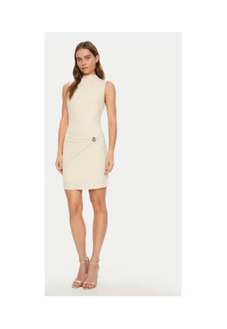 GUESS Rochie cambrata fara maneci - din amestec de modal
