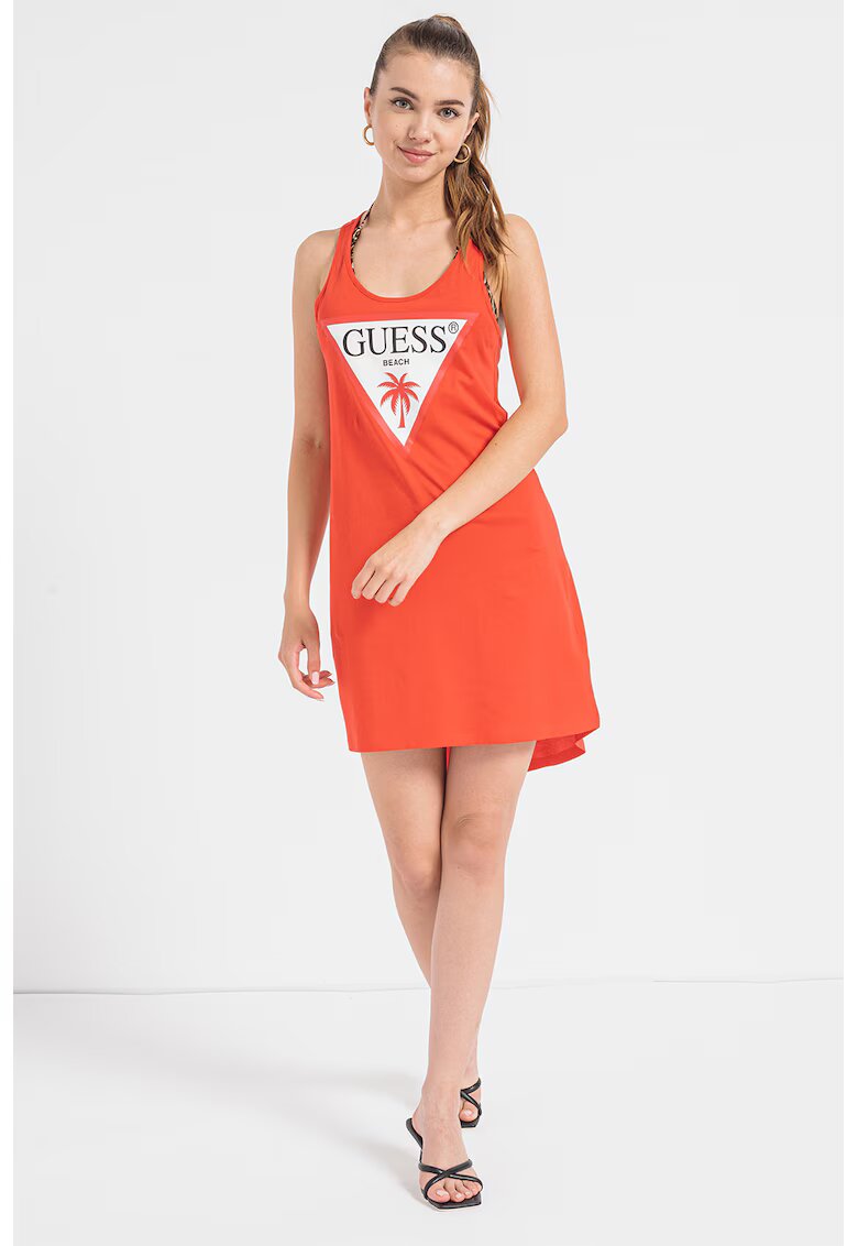 GUESS Rochie de plaja cu spate decupat - Rosu