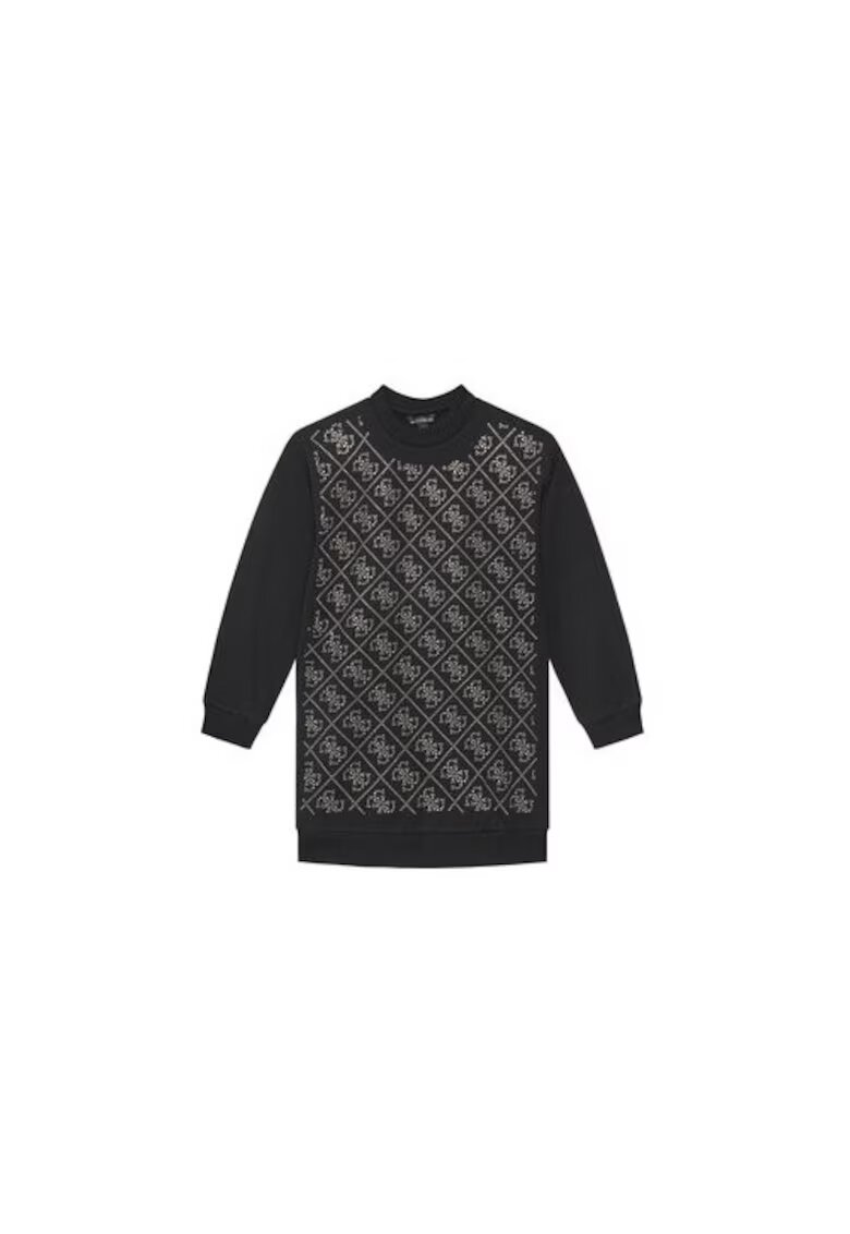 GUESS Rochie din amestec de bumbac cu aplicatii de strasuri