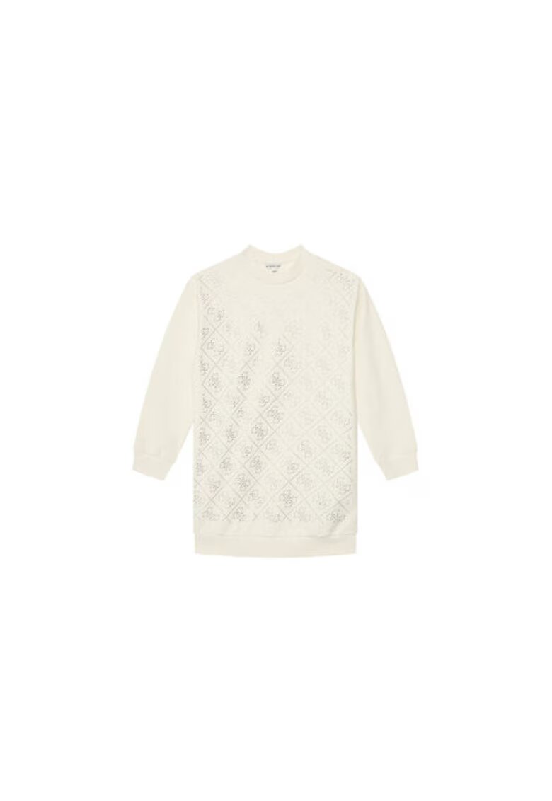 GUESS Rochie din amestec de bumbac cu aplicatii din strasuri