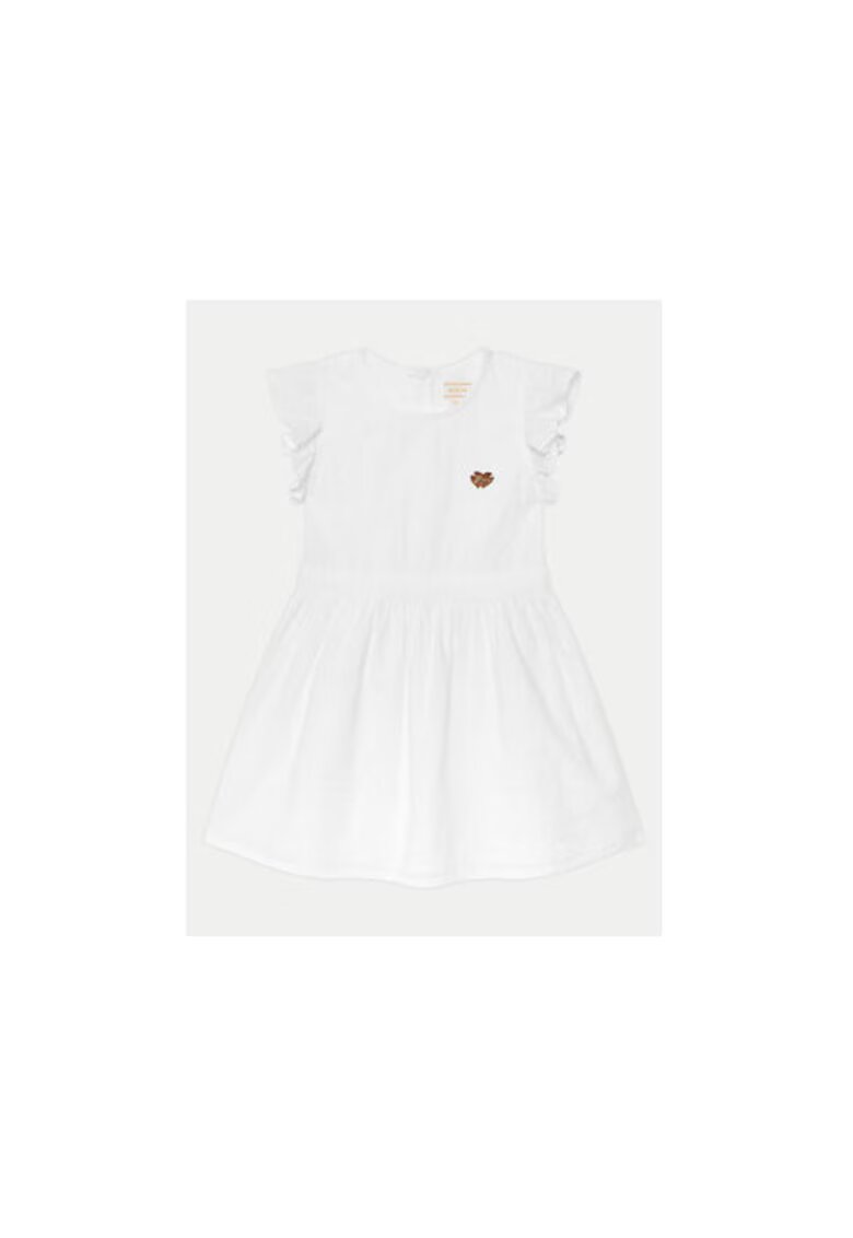 GUESS Rochie din bumbac cu maneci scurte