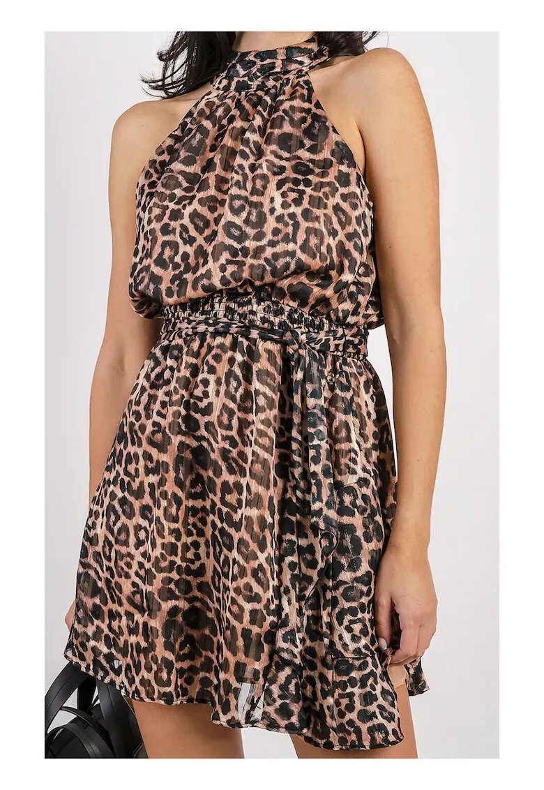 GUESS Rochie halter cu animal print -