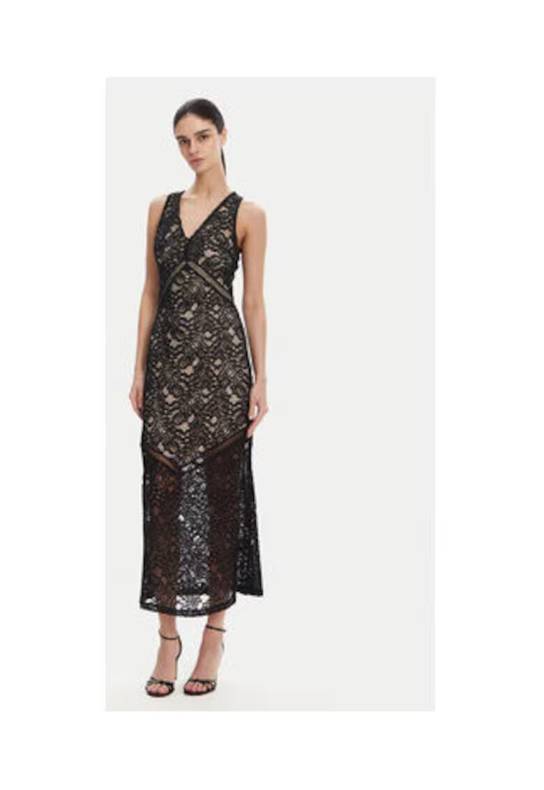 GUESS Rochie midi cu decolteu in V