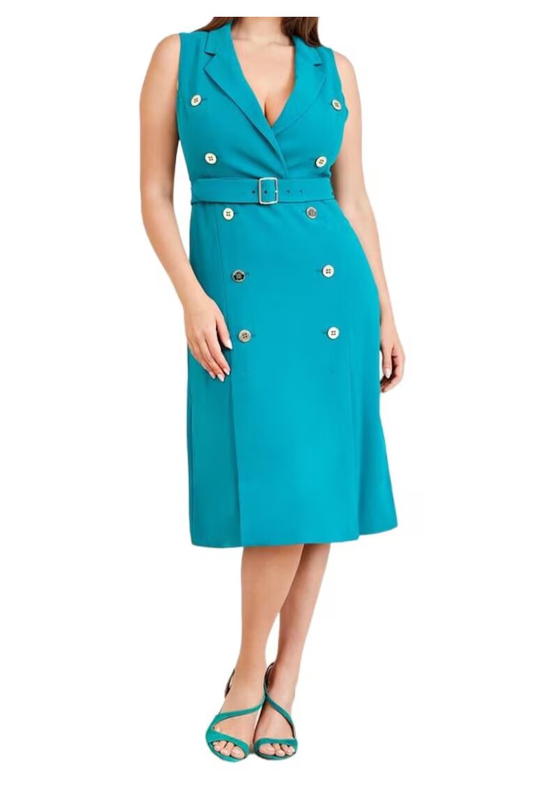 GUESS Rochie midi cu doua randuri de nasturi