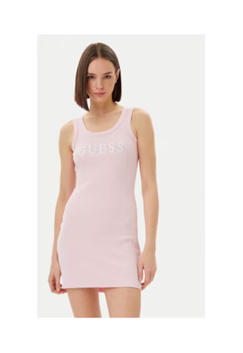 GUESS Rochie mini bodycon cu imprimeu logo -