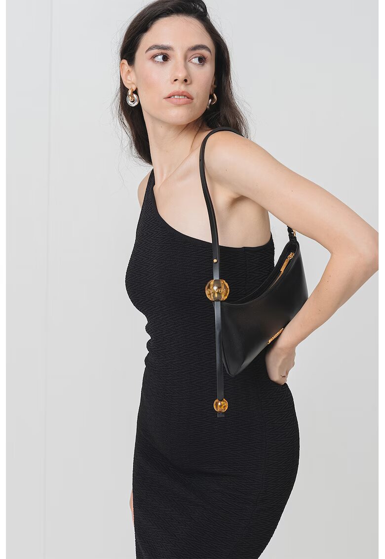 GUESS Rochie scurta cu decolteu pe un umar - Negru