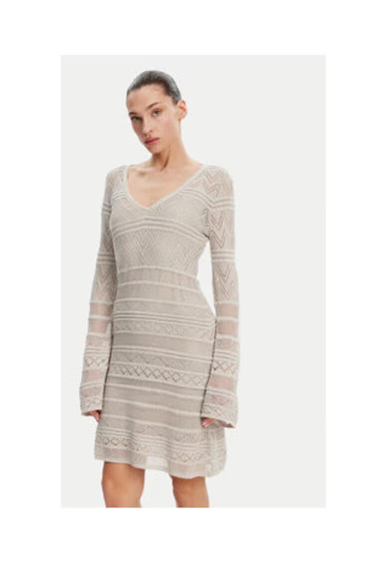 GUESS Rochie scurta tricotata cu decolteu in V