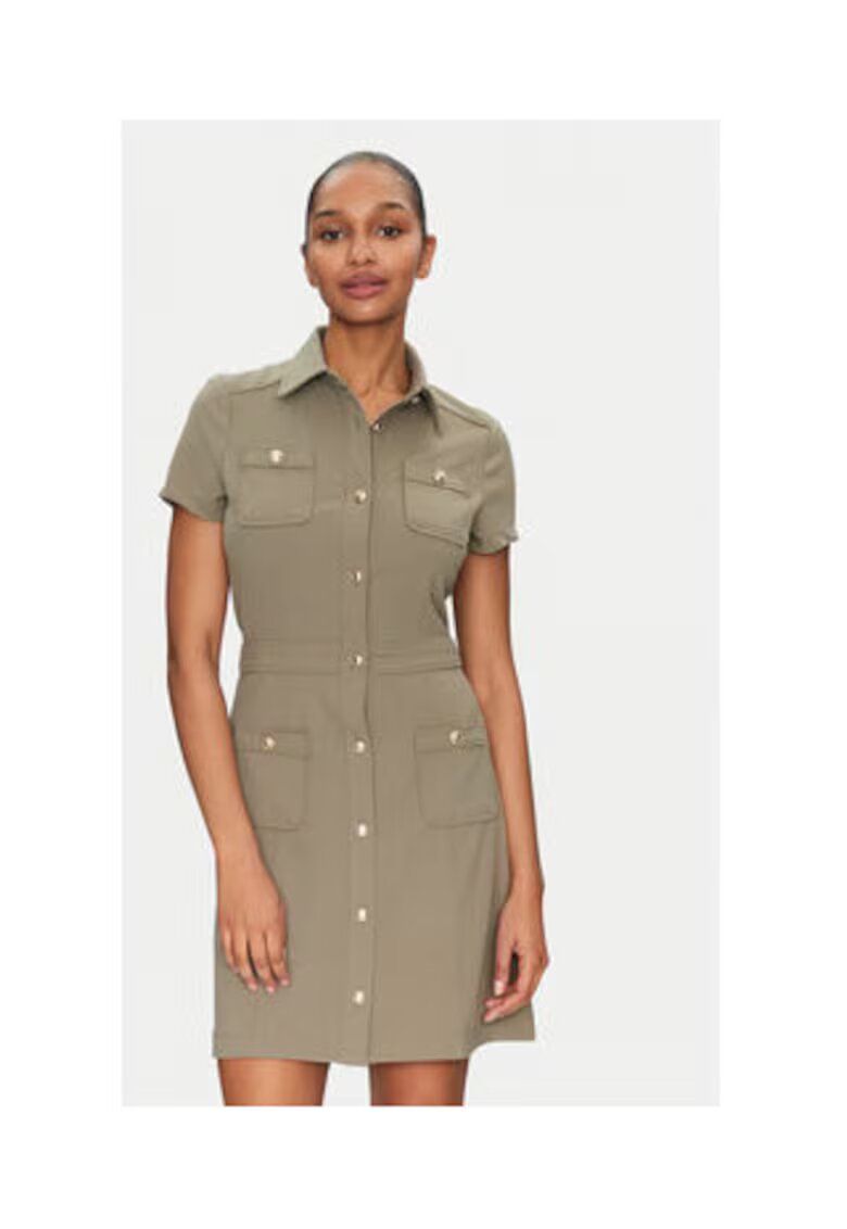 GUESS Rochie tip camasa cu maneca scurta
