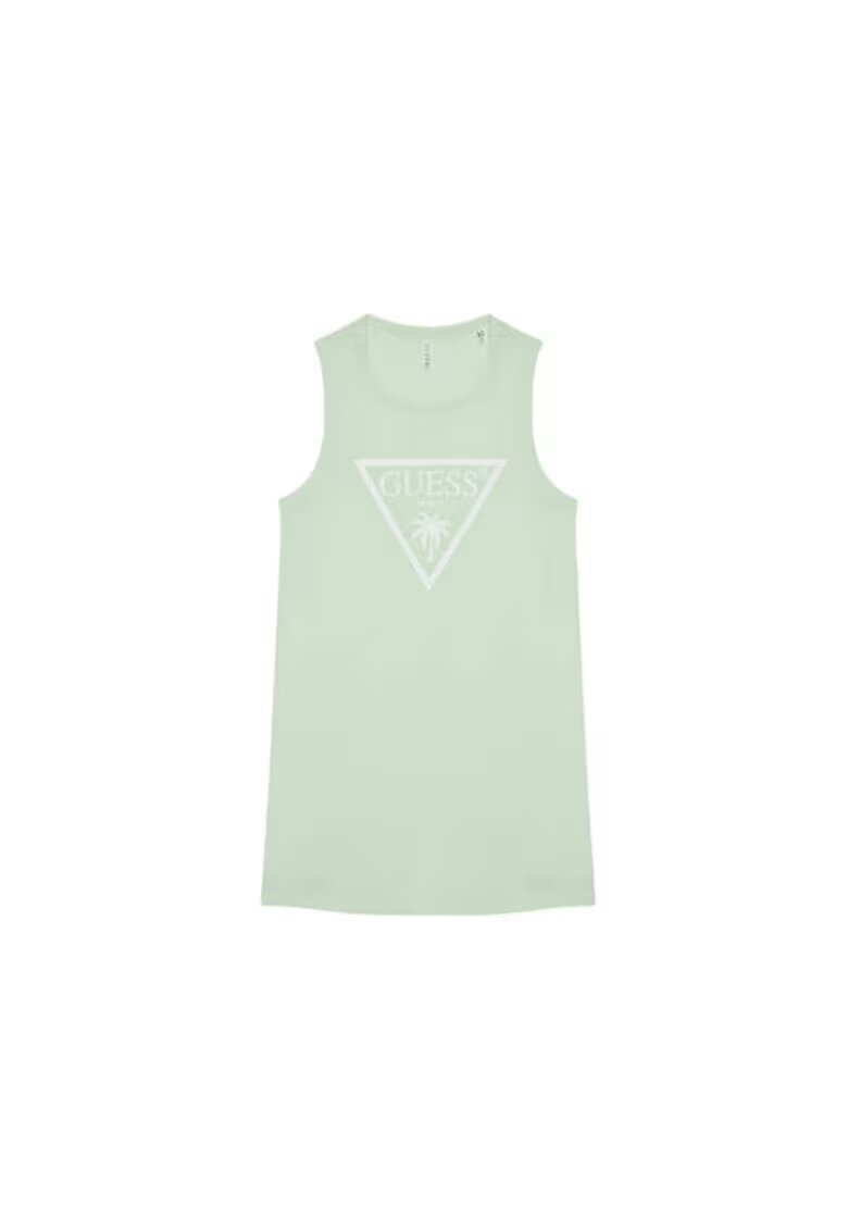 GUESS Rochie-tricou din bumbac - verde pal