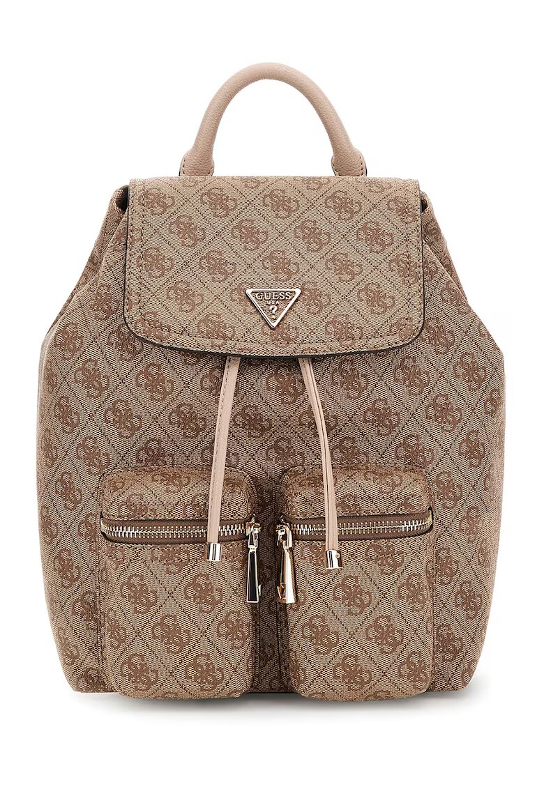 GUESS Rucsac cu model monograma Manhattan II - Maro deschis
