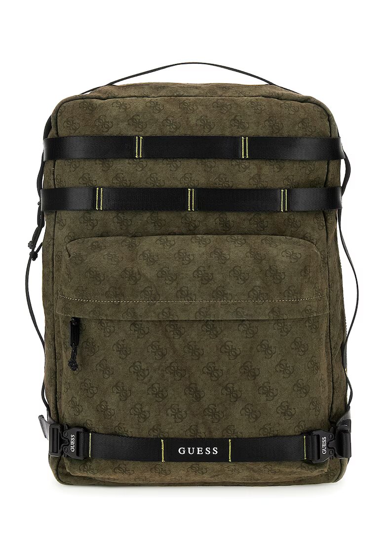 GUESS Rucsac cu model monograma - Negru/Verde feriga