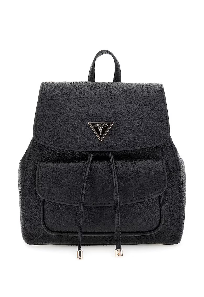 GUESS Rucsac din piele ecologica cu model monograma Cresidia II - Negru