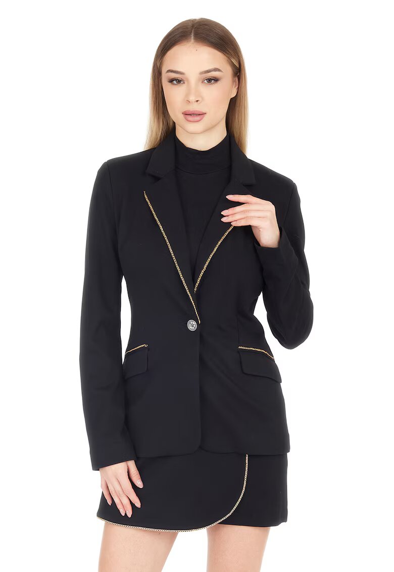 GUESS Sacou cu detalii din lant - Auriu/Negru